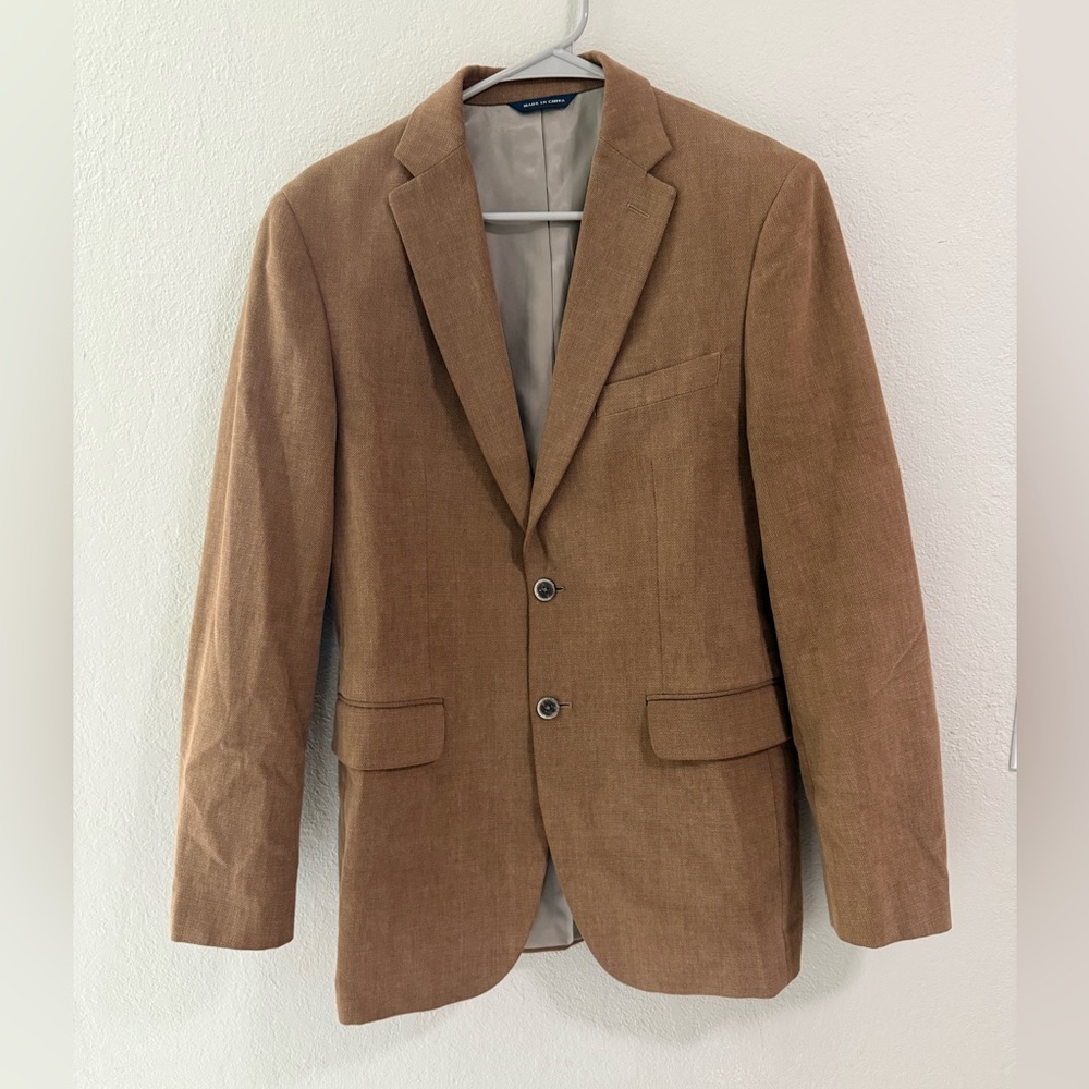 Banana Republic Tailored Fit Tan Cotton Blazer 38R